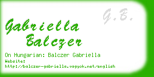 gabriella balczer business card